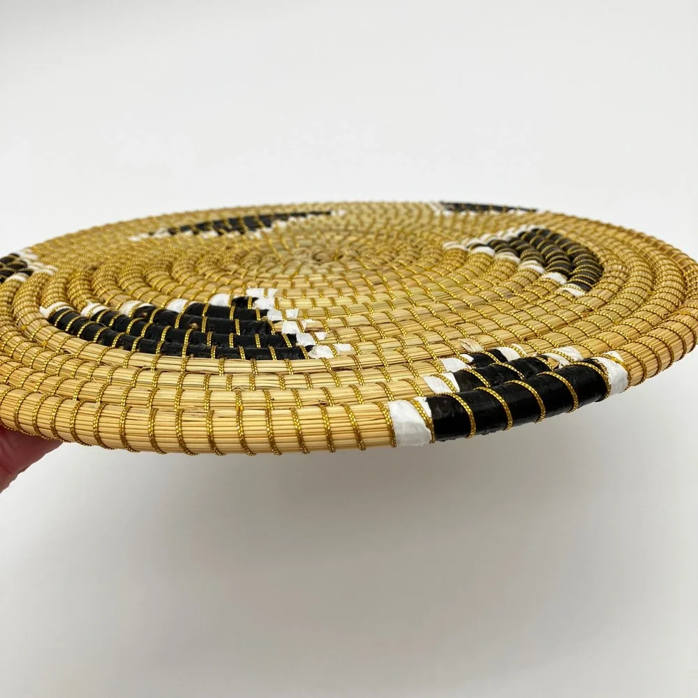 African Coiled Wall Basket Tray 10.5